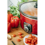 Adler AD 6413r Langsamkocher 5,8L 290W Rot Schongarer Multikocher Gartopf Slowcooker