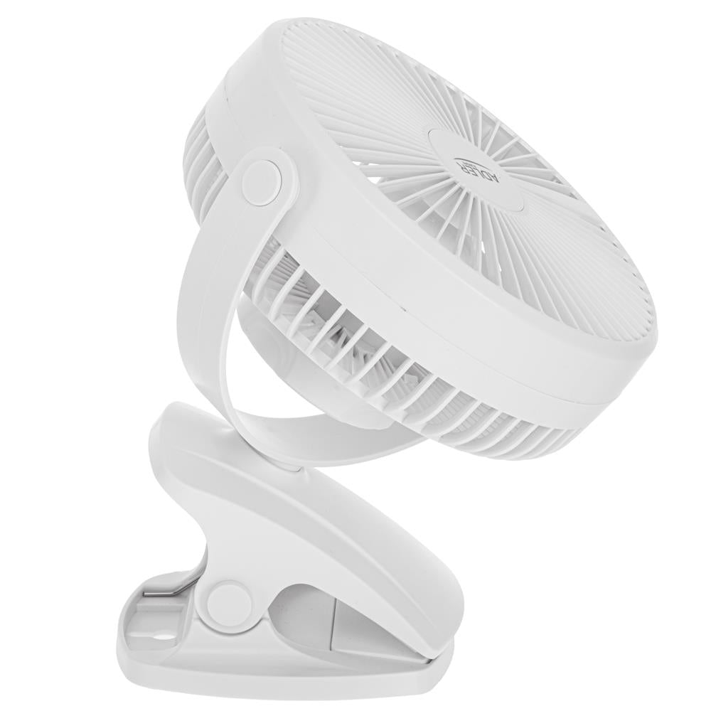 Adler AD 7342 White 2-in-1 Akku-Ventilator – Tisch- & Clipventilator, leise & flexibel