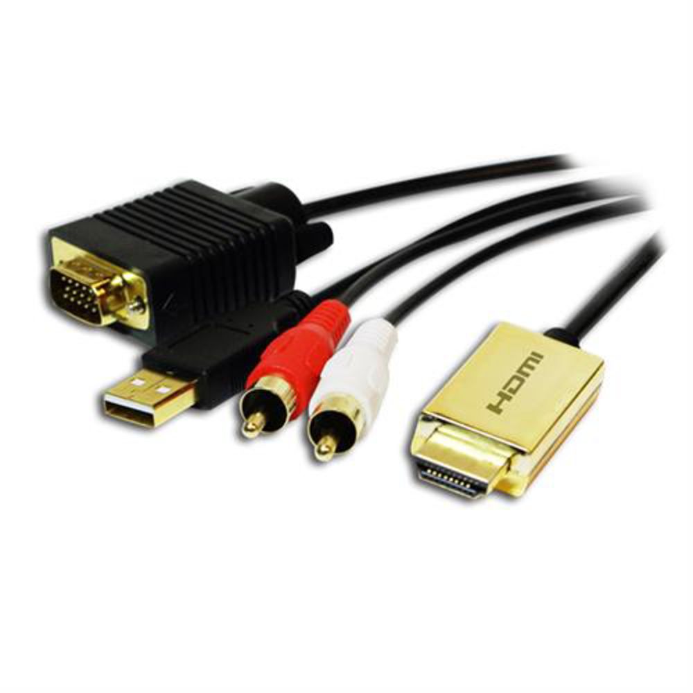 LogiLink HDMI zu VGA / Audio Konverter 15-pin Buchse USB-Stecker 2 m