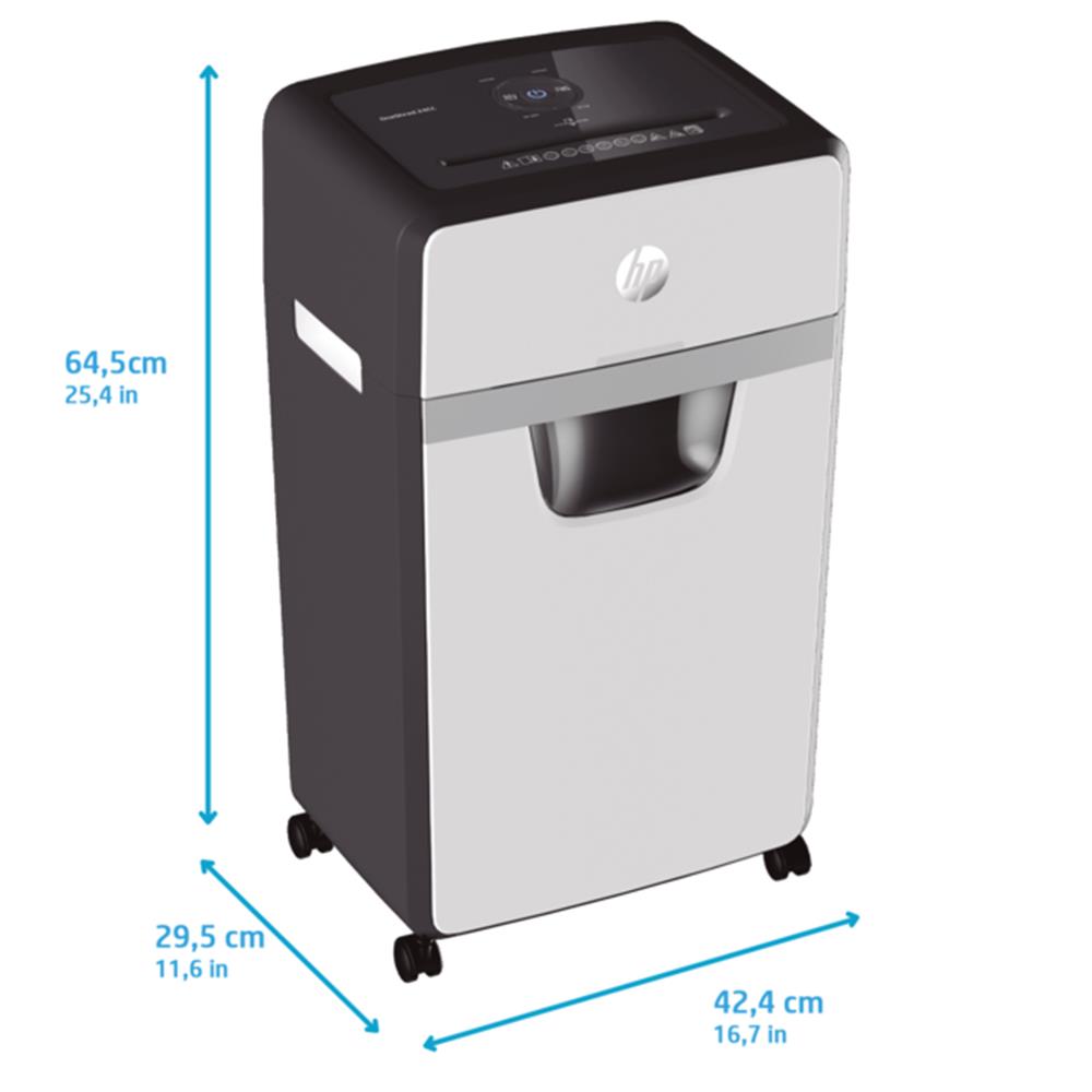 HP OneShred 24CC - Aktenvernichter, Sicherheitsstufe P-4, Cross Cut, 24 Blatt, 65 dB, 30 Liter