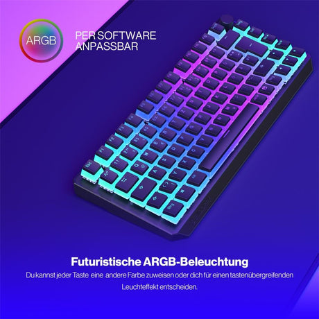 ENDORFY Thock 75% Wireless DE Kailh Box Black Pudding, Tastatur, Schwarz, Beleuchtet, Kabellos, DE-Layout