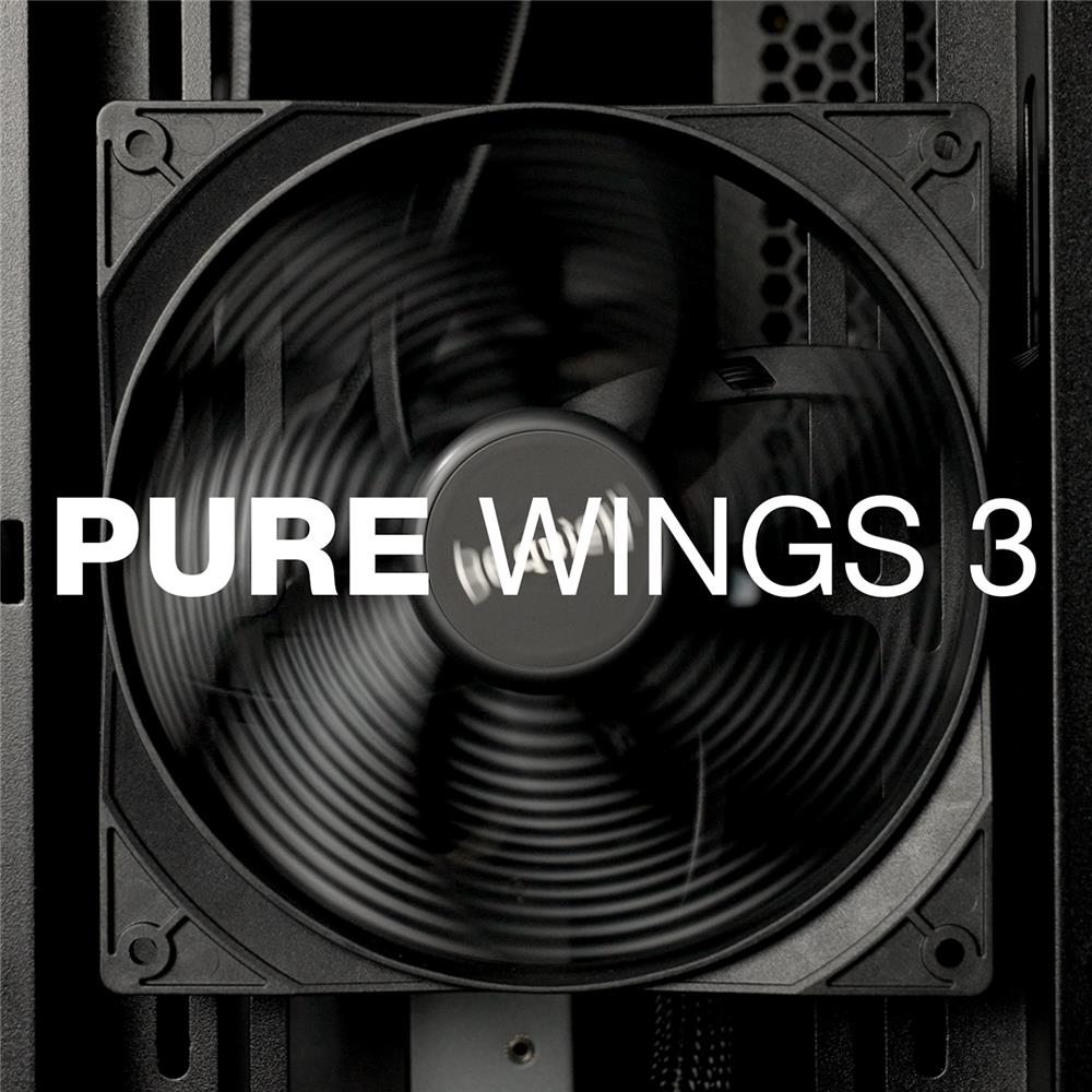 be quiet! Pure Base 501 Airflow Window Black PC-Gehäuse 2 vorinstallierte Pure Wings 3 140mm PWM-Lüfter