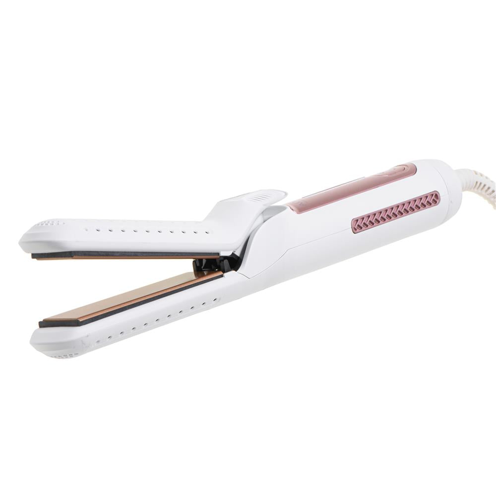 Adler AD 2326 Professioneller Haarglätter weiß/rosa – 2-in-1 Stylinggerät