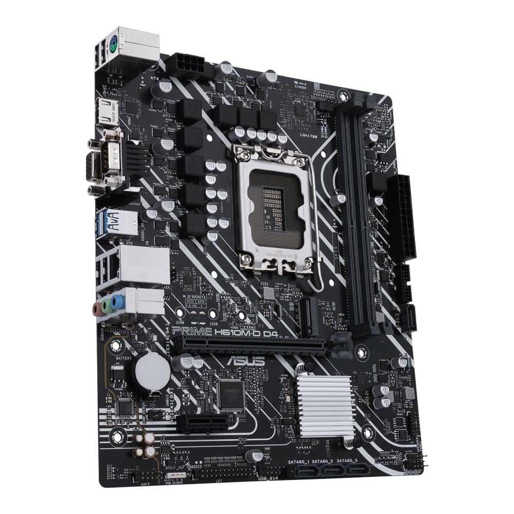 ASUS PRIME H610M-D D4 Gaming Mainboard Sockel Intel LGA 1700 mATX DDR4 PCIe 4.0 M.2 COM Port