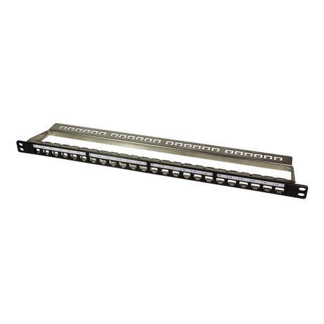 LogiLink 19" Patchpanel für 24 Keystone Module 0,5 HE schwarz unbestückt