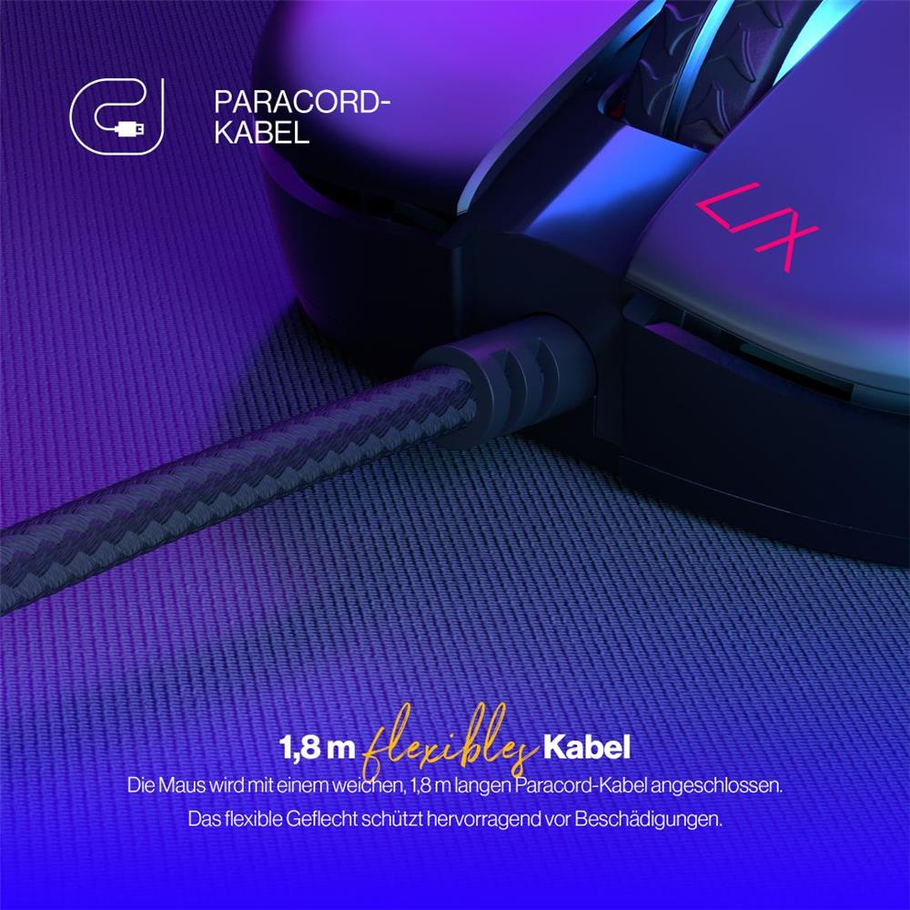 ENDORFY LIX, Ultraleichte Gaming-Maus (59 g), 8000 DPI, Schwarz | EY6A002