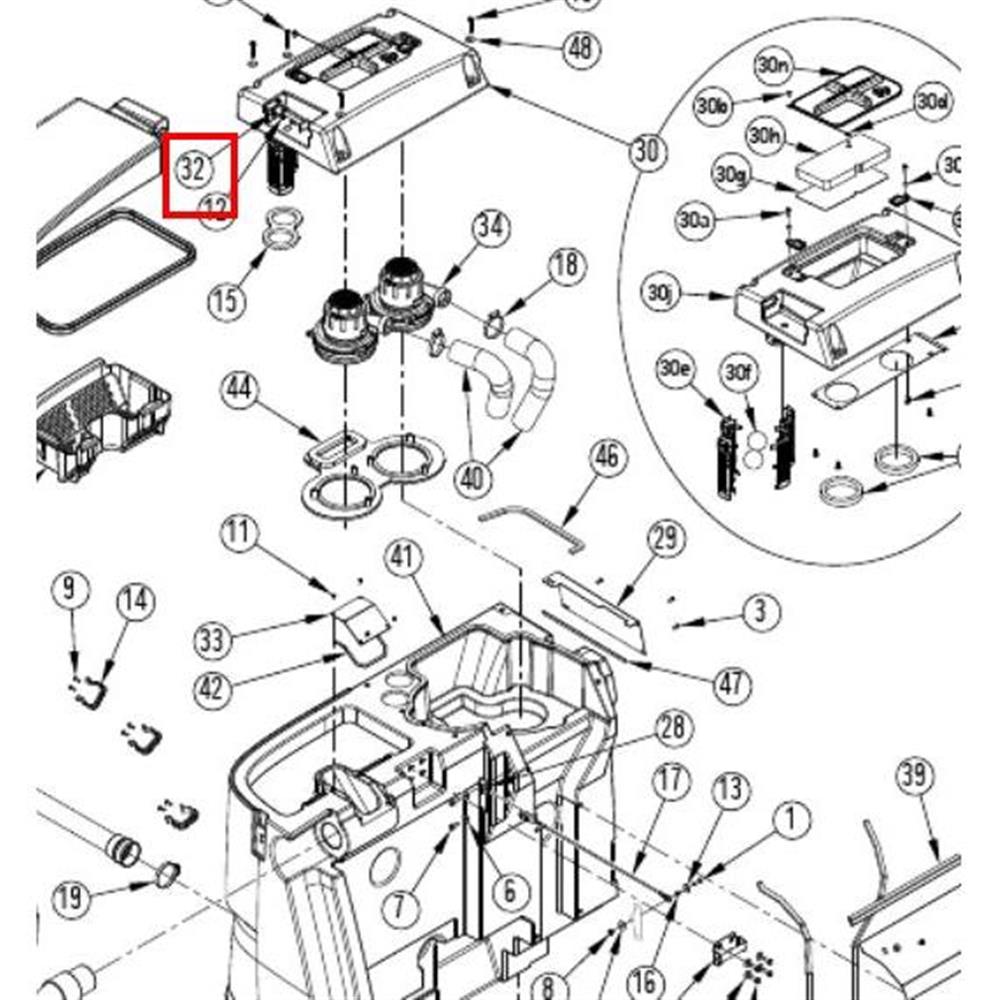 Nilfisk Original 56510143 Tab Hinge Scharnier