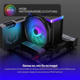 ENDORFY Fortis 5 Black ARGB CPU-Kühler, Beleuchtet, inklusive Wärmeleitpaste | EY3A014