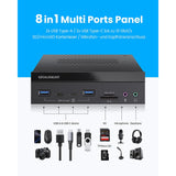 GRAUGEAR Multi Frontblende für 5,25" Schacht mit USB HUB und Kartenleser