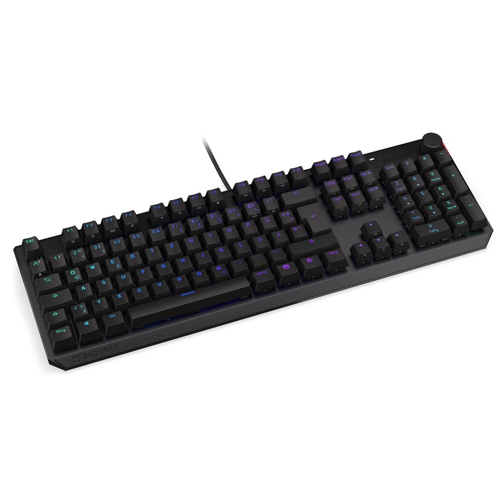 ENDORFY Thock DE Kailh Red, Tastatur, Schwarz, Beleuchtet, DE-Layout