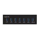 LogiLink USB 3.0 Hub 7-Port, intern, mit Schnellladeport für 5,25" Schacht