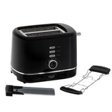 Adler AD 3224 Toaster Schwarz mit Brötchenaufsatz und 7 Stufen
