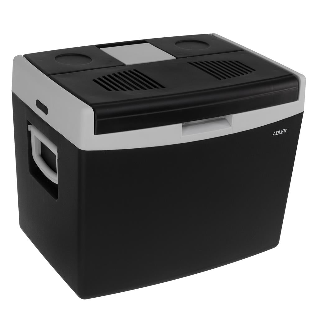 Adler AD 8092 Tragbare Kühlbox 40L elektrisch Auto Camping Picknick schwarz grau