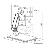 LogiLink Touchscreen-Monitorhalterung 17–32", Gasdruckfeder, Stahl, mobil