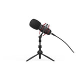 ENDORFY Solum T USB Mikrofon Schwarz mit Anti Shock Montage und Stativ