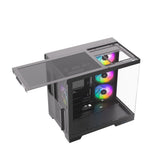 Silentware View A-RGB Black – Showcase Midi Tower mit Glasfront, Glas-Seitenfenster & 4 RGB Lüftern