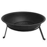 Adler AD 6818 Garten-Feuerschale aus Stahl, 55 cm, pulverbeschichtet, inkl. Innenrost, hitzebeständig
