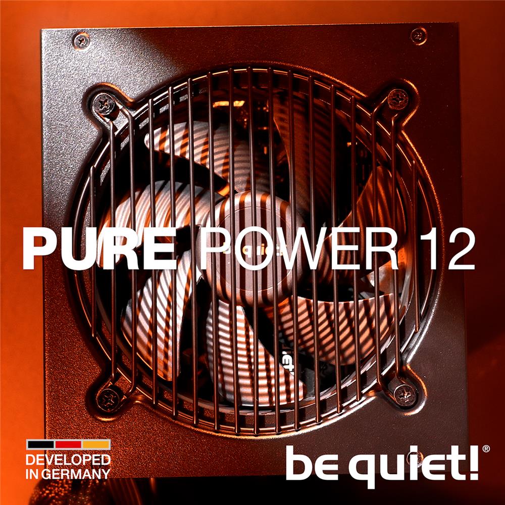 be quiet! Pure Power 12 550W Netzteil 80 Plus Gold Effizienz ATX 3.1 mit voller Unterstützung für PCIe 5.1 GPUs