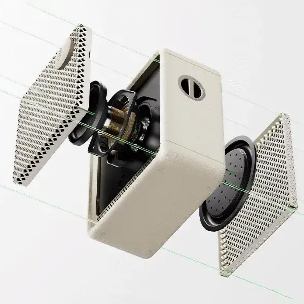 Edifier ES20 Bluetooth Lautsprecher, Creme - RGB-Ambientebeleuchtung, bis zu 15h Akku, wasserdicht IP67