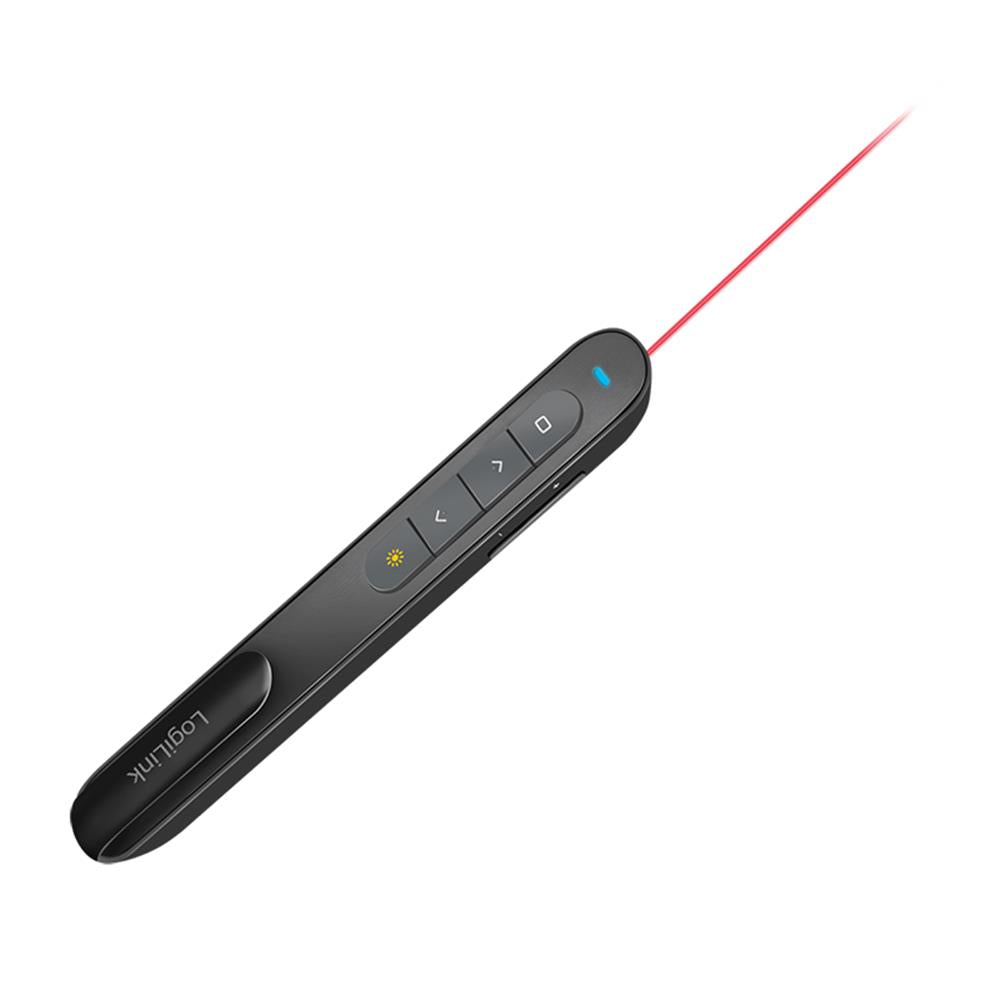 LogiLink Wireless Presenter, 2,4 GHz mit integriertem roten Laserpointer, Reichweite bis zu 50m