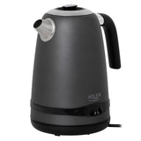 Adler AD 1295 Wasserkocher 1,7L mit LCD Display Temperaturregelung grau