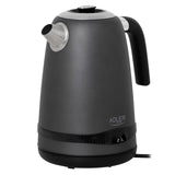 Adler AD 1295 Wasserkocher 1,7L mit LCD Display Temperaturregelung grau