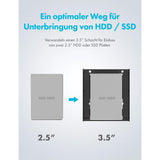 GRAUGEAR 2x 2,5" HDD/SSD auf 3,5" Schacht Konverter