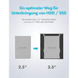 GRAUGEAR Konverter 2x 2,5 Zoll HDD SSD auf 3,5 Zoll Schacht