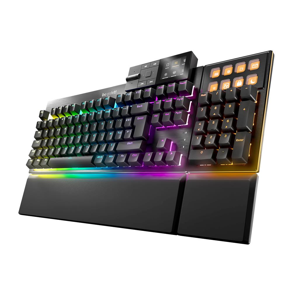 be quiet! Dark Mount Silent Tactile FR ISO Tastatur 8 Display-Tasten Media Dock hot-swap-fähiger Nummernblock