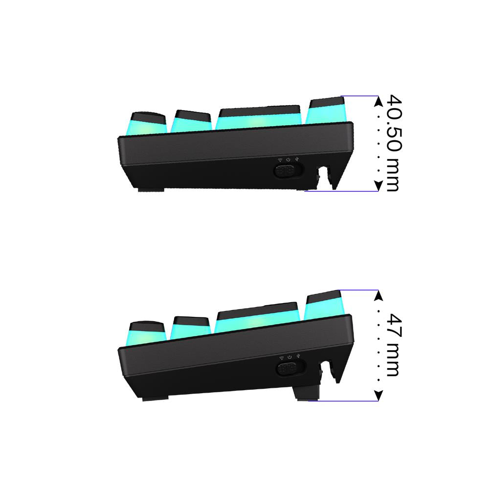 ENDORFY Thock Compact Wireless DE Kailh Box Red Pudding, Tastatur, Schwarz, Beleuchtet, kabellos, DE-Layout
