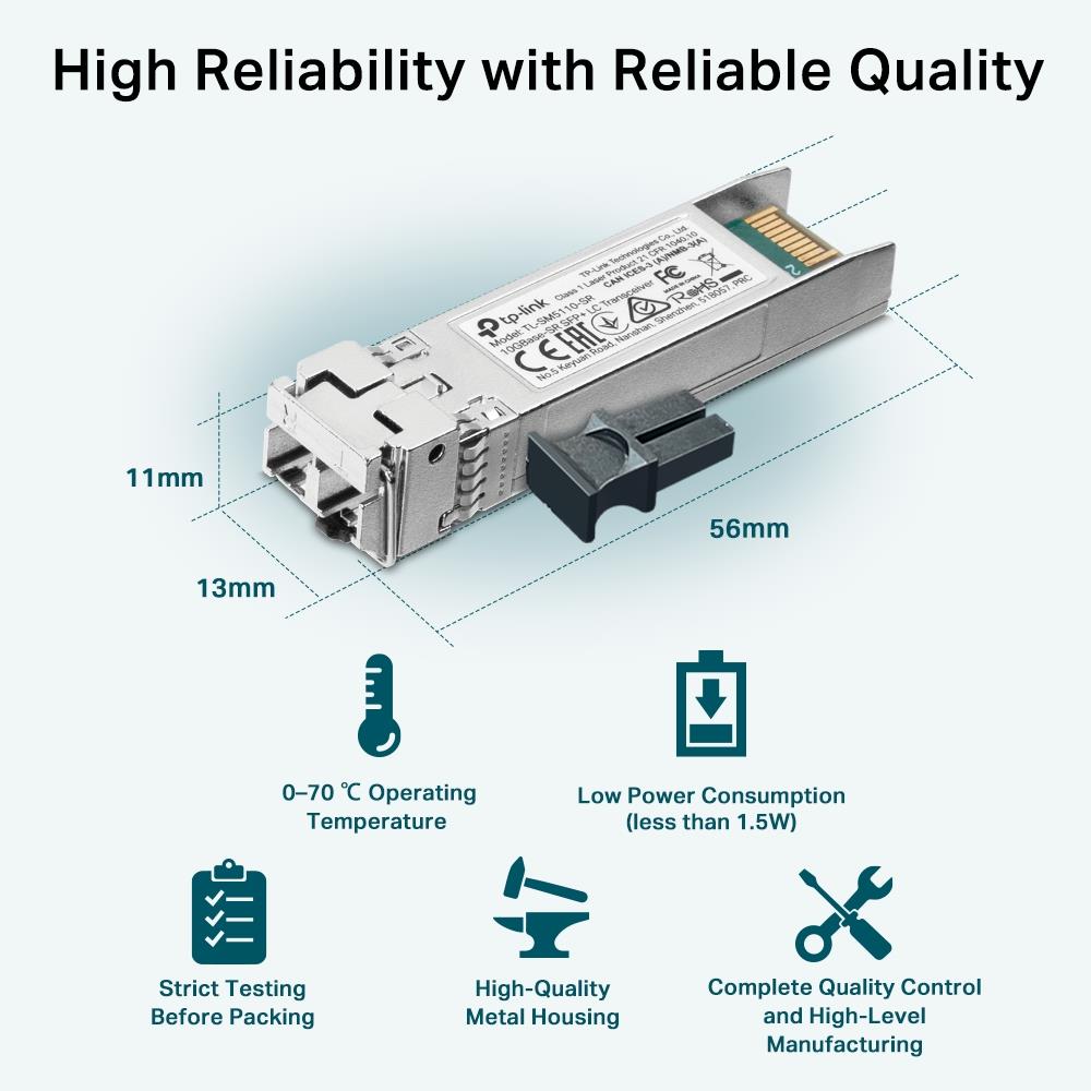 TP-Link TL-SM5110-SR 10GBase-SR SFP+ LC Transceiver Modul