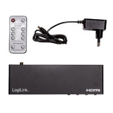 LogiLink HDMI-Switch 4x1-Port 4K/60 Hz HDCP HDR ARC Audio-Extract RC