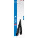 GENIE Spiralbinderücken Plastikbinderücken DIN A4 12 mm, schwarz, 25 Stk.