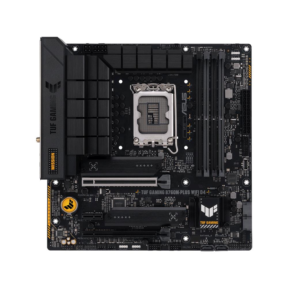 ASUS TUF GAMING B760M-PLUS WIFI D4 Mainboard Sockel Intel LGA 1700 mATX DDR4 PCIe 5.0 M.2 WiFi 6