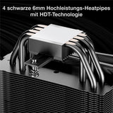 be quiet! Pure Rock 3 Black Luftkühler sehr hohe Kühlleistung 4 Hochleistungs-Heatpipes mit HDT-Technologie