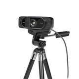 LogiLink Full-HD-Webcam 96° Dual-Mikrofon Kamera-Abdeckung Schwarz