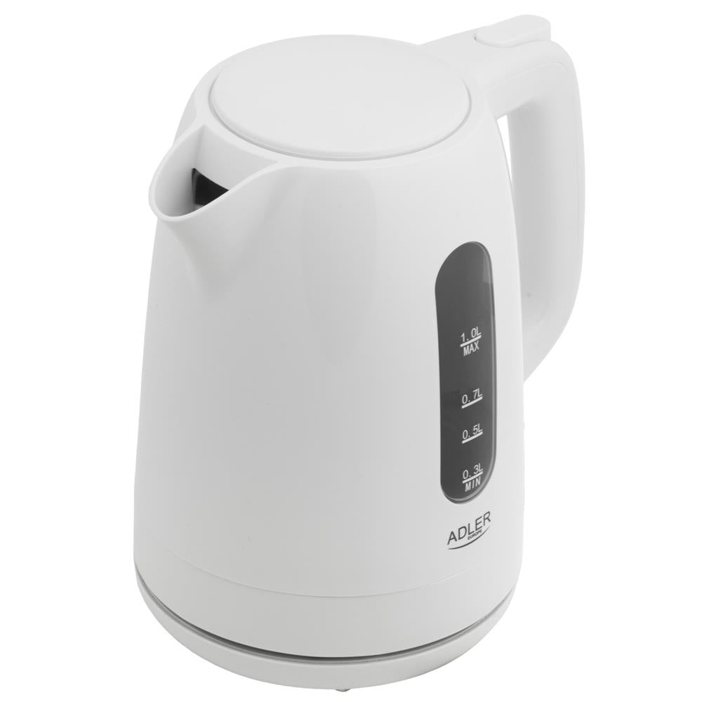 Adler AD 1380w Wasserkocher Kunststoff 1,0 l weiß – kompakt & sicher