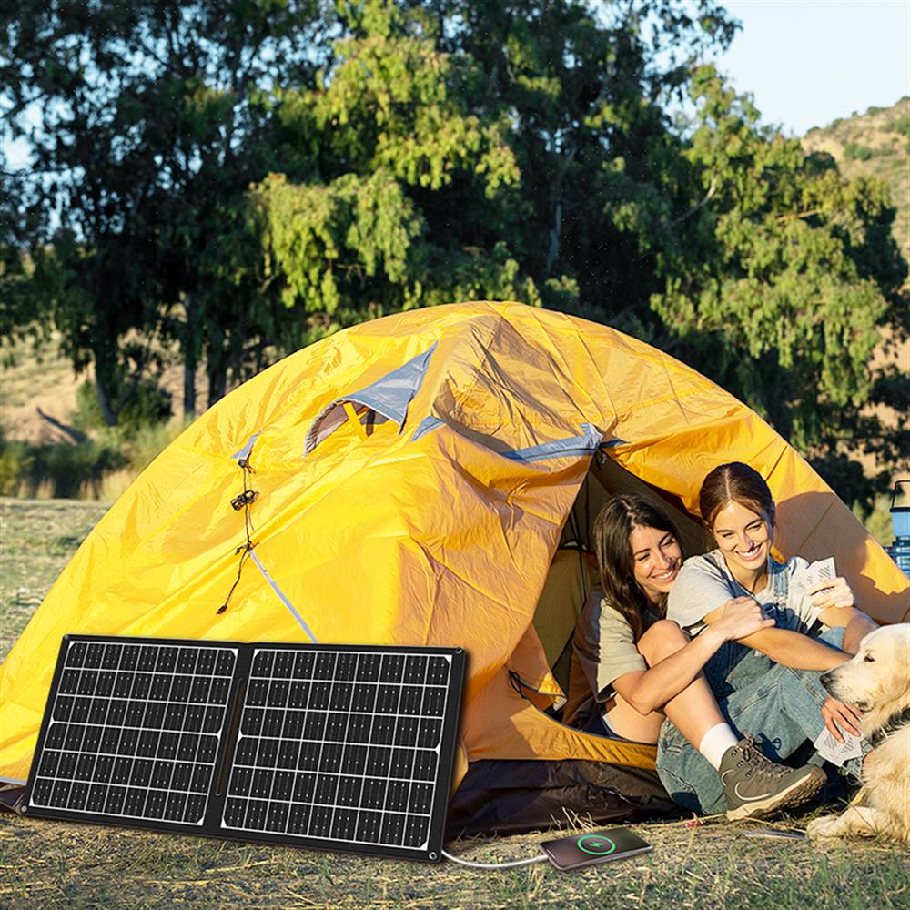 LogiLink 30 W faltbares Solarpanel, IP65, USB-A, USB-C, DC5521, für Powerbanks & Geräte