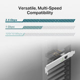 TP-Link TX201 2.5G PCIe-Netzwerkadapter – High-Speed Ethernet, inkl. Low-Profile-Halterung