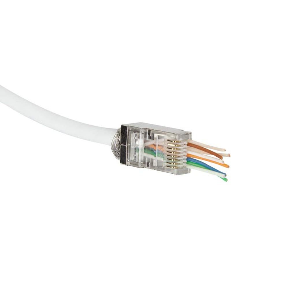 LogiLink RJ45 Modularstecker Cat 6 geschirmt vorne offen 50 Stück