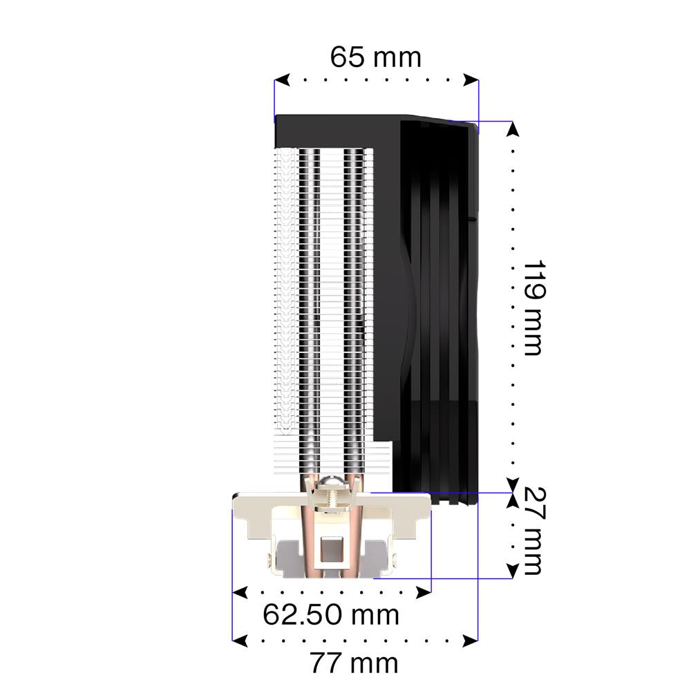 ENDORFY Spartan 5 ARGB CPU-Kühler, Beleuchtet, inklusive Wärmeleitpaste | EY3A002