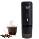 Adler AD 4400 tragbare elektrische Espressomaschine mit Wasserheizfunktion, 20 Bar, Akku