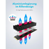 GRAUGEAR Kühlkit für M.2 2280 SSD Aluminium Kupfer