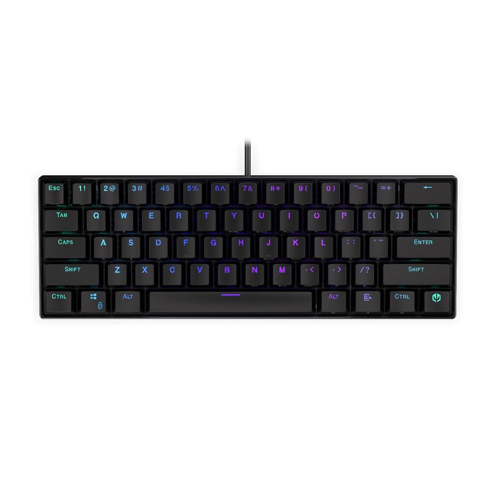 ENDORFY EY5A071 - Keyboards (US) Thock Compact Kailh RD, Tastatur, Schwarz, ENG-Layout, Beleuchtet