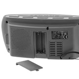 Adler AD 1121 S Radiowecker LED Display 22,2 cm AM FM Wecker, Dual Alarm, Snooze Netzbetrieb, Schwarz