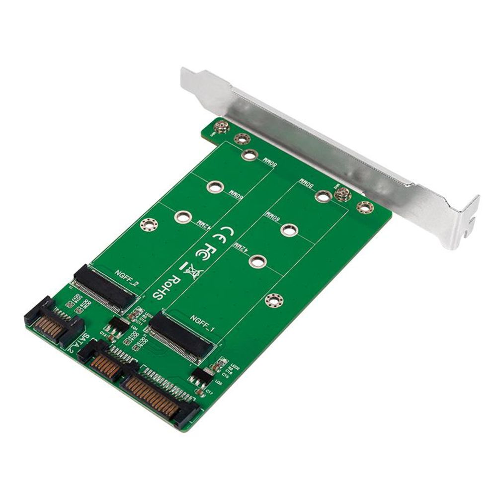 LogiLink 2x SATA zu 2x M.2 SATA SSD Adapter