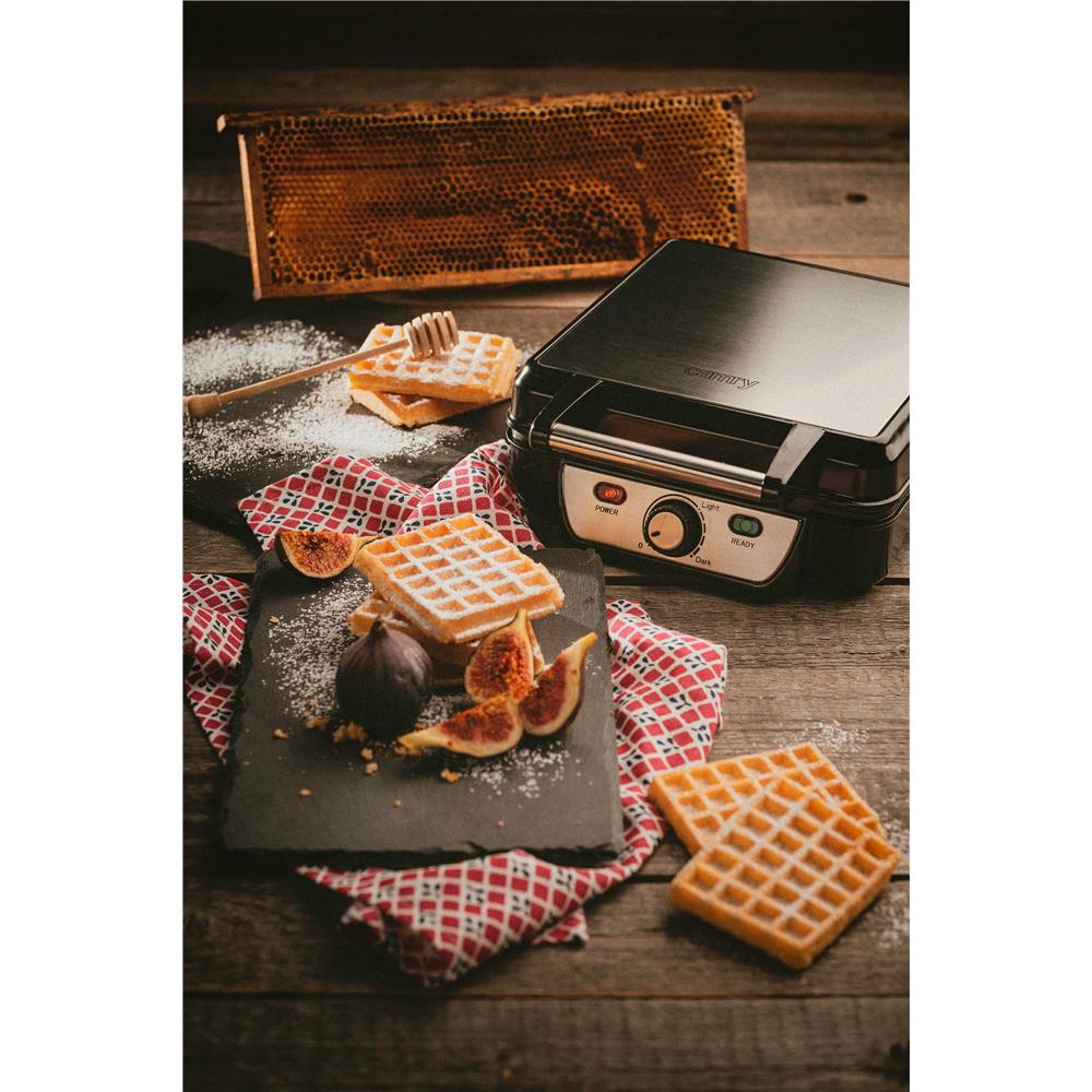 Camry CR 3025 Waffeleisen XXL 1500 Watt für 4 Waffeln