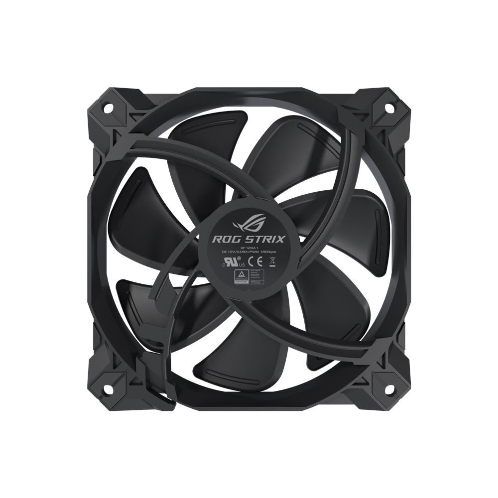 ASUS ROG Strix XF120 4-Pin-PWM-Lüfter Schwarz 120 mm leise Kühlleistung von 22,5dB