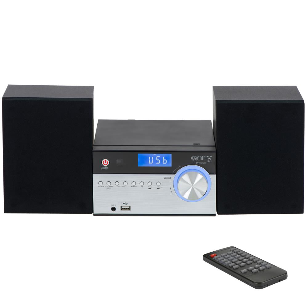 Camry CR 1173 Mini HiFi Anlage mit CD Player, Schwarz