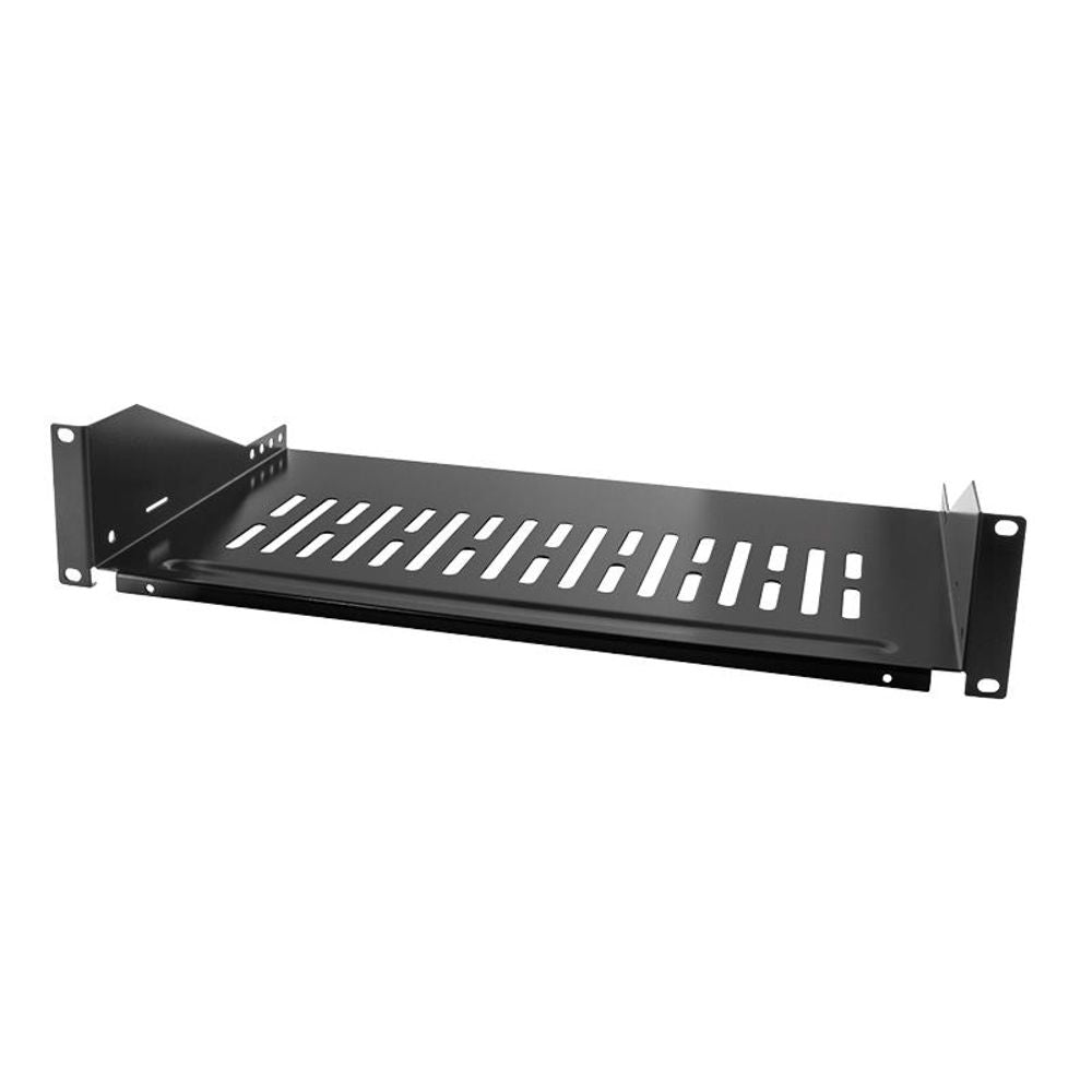 LogiLink 19" Fachboden, Befestigung nur vorne T=400 mm, schwarz